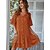 billige Uformelle kjoler-Dame Skjortekjole Uformell kjole Swingkjole Mini kjole Svart Blå Oransje Blomstret Kortermet Sommer Vår Drapering Mote Skjortekrage Løstsittende Feriereise Høst kjole Vårkjole 2023 S M L XL