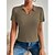 cheap T-Shirts-Women&#039;s Polo Shirt Black White Blue Crochet Plain Casual Short Sleeve Shirt Collar Basic Regular S