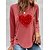 cheap T-Shirts-Women&#039;s Tunic Black White Pink Letter Casual Daily Long Sleeve Round Neck Basic Regular S