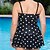 cheap Tankini-Women&#039;s Swimwear Plus Size One Piece Swimsuit Polka Dot Printing Black Blue Strap Bodysuit Bathing Suits Summer Sports