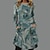 billige Super Sale-Dame Uformell kjole T skjortekjole Fargeblokk Trykt mønster Crew-hals Mini kjole Grunnleggende Daglig Feriereise Langermet Vår Høst