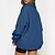 abordables Sweats à capuche et sweat-shirts-Sweat Femme Zippé Bleu Denim Noir Jaune Plein Casual Ample manche longue Col V S M L XL 2XL 3XL