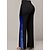 abordables Pantalones Mujer-Mujer Pantalones Holgado Color sólido Estampado Longitud total Microelástico Básico Casual Fiesta Diario Negro Azul Piscina L XL Otoño Invierno