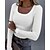 abordables Justaucorps-Body Femme Noir Blanche Vert Claire Plein Casual manche longue Col en U basique Elastique Standard S