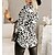 economico Tops &amp; Blouses-Per donna Camicia Blusa Nero Bianco Rosa Pulsante Stampa Leopardo Stampa di catene Informale Manica lunga Colletto Essenziale Standard S