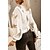 abordables Tops &amp; Blouses-Mujer Camisa Blusa Negro Blanco Marrón Botón Estampado Mariposa Estrella Casual Manga Larga Cuello Camisero Básico Regular Mariposa S