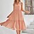 cheap Casual Dresses-Women&#039;s Casual Dress Swing Dress Tiered Dress Midi Dress Blush Pink Black Blue Pure Color Sleeveless Spring Summer Ruched Modern V Neck Loose Fit Weekend 2023 S M L XL