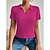 preiswerte T-shirts-Damen Poloshirt Schwarz Weiß Blau Gehäkelt Glatt Casual Kurzarm Hemdkragen Basic Standard S