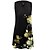 baratos Vestidos Casuais-Mulheres Vestido casual Floral Vestido de turno Vestido Tipo Regata Longa Gola Redonda Imprimir Minivestido Ao ar livre Diário Moda Normal Sem Manga Preto Verão Primavera S M L XL