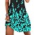 cheap Casual Dresses-Women&#039;s Casual Dress Leaf Shift Dress Tank Dress Crew Neck Print Mini Dress Outdoor Daily Fashion Regular Fit Sleeveless Blue Summer Spring S M L XL