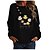 abordables Tops &amp; Blouses-Mujer Blusa Negro Vino Gris Botón Estampado Floral Casual Festivos Manga Larga Escote Redondo Básico Algodón Regular Flor S