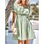 cheap Mini Dresses-Women&#039;s Casual Dress Tiered Dress Pink Dress Mini Dress Pink Green Light Blue Plain Short Sleeve Spring Summer Puff Sleeve Fashion Off Shoulder 2023 S M L XL