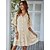 cheap Casual Dresses-Women&#039;s Floral Ruffle Swing Mini Dress
