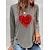 cheap T-Shirts-Women&#039;s Tunic Black White Pink Letter Casual Daily Long Sleeve Round Neck Basic Regular S