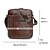 cheap Bags-Men&#039;s Crossbody Bag Mobile Phone Bag Crossbody Bag Genuine Leather Office Casual Daily Zipper Solid Color Brown