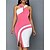 cheap Mini Dresses-Women&#039;s Work Dress Fashion Sheath Dress Semi Formal Dress Midi Dress Flared Sleeve Halter Split Print Color Block Sleeveless Regular Fit Black Pink Red Winter Fall S M L XL XXL