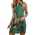 baratos Vestidos Casuais-Mulheres Vestido casual Floral Vestido de turno Vestido estampado Nadador Vazado Imprimir Minivestido Ao ar livre Diário Ativo Moda Normal Sem Manga Preto Azul Azul Céu Primavera Verão S M L XL XXL