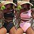 baratos Bikini-Mulheres Roupa de Banho Tankini 2 partes Normal roupa de banho Tecido 2 Peças Preto Rosa Fatos de banho Verão Esportivo