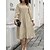 cheap Casual Dresses-Women&#039;s Casual Dress Swing Dress Midi Dress Red Beige Light Blue Pure Color Long Sleeve Summer Spring Ruched Fashion Square Neck Loose Fit Vacation 2023 S M L XL