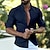 billige Long Sleeves-Herre Sommerskjorte Uformell skjorte Skjorte med knapper Svart Rosa Lilla Oransje Grønn Langermet عادي Knaphul utendørs Feriereise Klær Polyester Mote Fritid Skjorter Bekvem