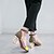 abordables Sandals-Femme Sandales Talon hétérotypique Bout ouvert Sandales à talons hauts Daim Boucle Écran couleur Noir Jaune