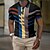 preiswerte 3D Polos-Herren Poloshirt Waffel-Poloshirt Golfhemd Geometrie Umlegekragen Gelb Rosa Blau Himmelblau Orange 3D-Druck Outdoor Strasse Kurze Ärmel Bedruckt Button-Down Bekleidung Modisch Designer Brautkleider