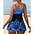 cheap Tankinis-Women&#039;s Swimwear Normal Tankini 2 Piece Swimsuit Graphic 2 Piece Black Royal Blue Blue Rose Red Tank Top Bathing Suits Summer Sports