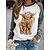 cheap Women&#039;s Hoodies &amp; Sweatshirts-Women&#039;s Sweatshirt Pullover Basic Khaki Gray Graphic Street Long Sleeve Round Neck