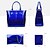 baratos Bolsas-Mulheres Bolsas Couro PU Couro Envernizado Conjuntos de saco Conjunto de bolsa de 3 peças Ziper Compras Conjuntos de sacolas Bolsas de Mão Preto Azul Roxo Vermelho