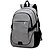 cheap Bags-Men&#039;s PU Leather Oxford Cloth School Bag Rucksack Functional Backpack Large Capacity USB Port Zipper Sports Outdoor Backpack Black Gray