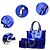 baratos Bolsas-Mulheres Bolsas Couro PU Couro Envernizado Conjuntos de saco Conjunto de bolsa de 3 peças Ziper Compras Conjuntos de sacolas Bolsas de Mão Preto Azul Roxo Vermelho
