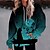 billige Hættetrøjer &amp; sweatshirts-Dame Hættetrøje bluse Frontlomme Basale Navyblå Blå Lilla Kat Gade Langærmet Hættetrøje