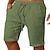 abordables Beach Shorts-Homme Short en lin Short d&#039;été Poche Cordon Taille elastique Plein Confort Extérieur du quotidien Sortie Mode Vêtement de rue Noir Blanche