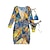 abordables Bikini-Botanical print drawstring long-sleeved three-piece blouse set