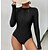 cheap One-Pieces-Surfwear Long Sleeve Sunscreen Swimsuit Solid Color One-Piece Swimsuit