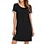 baratos Vestidos Casuais-Mulheres Vestido T shirt Vestido de turno Casual Aconchegante Minivestido Cor Sólida Patchwork Decote Redondo Casa Lazer Preto Vinho 2023 Verão Primavera S M L XL