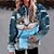 preiswerte Kapuzenpullis &amp; Sweatshirts-Damen Hoodie Sweatshirt Kapuze Zur Seite fahren Vordertasche Basic Marineblau Blau Purpur Katze Strasse Langarm Kapuzenpullover