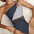 cheap One-Pieces-Women&#039;s Swimwear One Piece Normal Swimsuit Leopard Color Block Printing Black White Burgundy Dark Gray Gray Bodysuit Bathing Suits Summer Sports