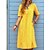cheap Casual Dresses-Women&#039;s Floral Dress Print Dress Floral Print Pocket U Neck Midi Dress Active Fashion Outdoor Daily Short Sleeve Loose Fit Yellow Blue Orange Summer Spring S M L XL XXL