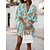 cheap Casual Dresses-Women&#039;s Shirt Dress Casual Dress Outdoor Daily Mini Dress Casual Polyester Ruched Print V Neck Summer Spring Fall 3/4 Length Sleeve Loose Fit 2023 Black White Blue Pure Color S M L XL 2XL