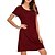 cheap Casual Dresses-Women&#039;s T Shirt Dress Tee Dress Shift Dress Casual Cozy Mini Dress Solid Colored Patchwork Round Neck Home Lounge Black Wine 2023 Summer Spring S M L XL