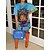abordables Super Sale-Mujer Vestimenta casual Abstracto Vestido estilo camiseta Vestido Estampado Cuello Barco Estampado Mini vestido Exterior Diario Moda Ropa de calle Holgado Manga Corta Azul Piscina Fucsia Naranja
