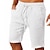 abordables Beach Shorts-Hombre Pantalones cortos de lino Pantalones cortos de verano Bolsillo Correa Cintura elástica Plano Comodidad Exterior Diario Noche Moda Ropa de calle Negro Blanco