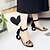 cheap Sandals-Women&#039;s Sandals Sculptural Heel Open Toe High Heel Sandals Suede Buckle Screen Color Black Yellow