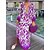 cheap Maxi Dresses-Bohemian Striped Maxi Dress for Women Purple