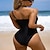 cheap One-Pieces-Women&#039;s Swimwear One Piece Normal Swimsuit Leopard Color Block Printing Black White Burgundy Dark Gray Gray Bodysuit Bathing Suits Summer Sports