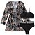 cheap Bikini-High-waisted long-sleeved blouse sunscreen split three-piece set