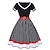 preiswerte Vintage-Kleider-Polka-Dot Retro Vintage 1950s Cocktailkleid Vintage-Kleid Kleid Flare-Kleid Knie-Länge Übergrössen Damen Punkt Erwachsene Kleid Sommer