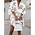 cheap Casual Dresses-Women&#039;s Shirt Dress Casual Dress Outdoor Daily Mini Dress Casual Polyester Ruched Print V Neck Summer Spring Fall 3/4 Length Sleeve Loose Fit 2023 Black White Blue Pure Color S M L XL 2XL
