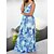 cheap Maxi Dresses-Women&#039;s Sundress A Line Dress Slip Dress Long Dress Maxi Dress Fashion Streetwear Floral Backless Print Vacation Going out Beach Strap Sleeveless Dress Slim White Yellow Red Summer Spring S M L XL XXL